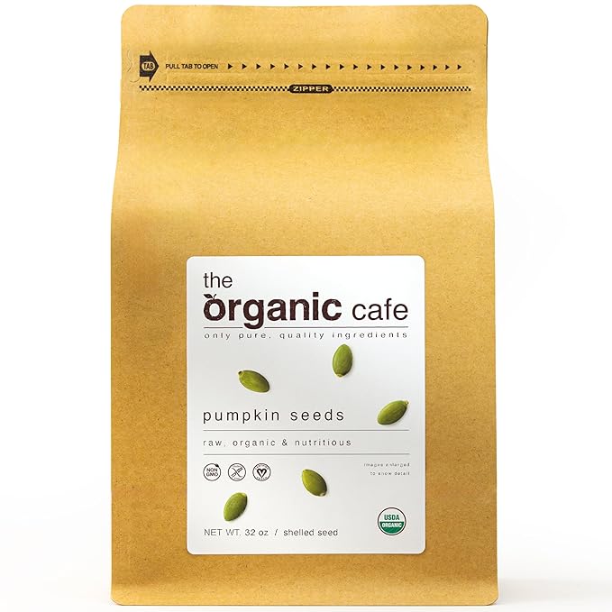 TOC Organic Pumpkin Seeds 2-lb (32 oz), Non-GMO, Vegan, Kosher, Raw, Shelled, Organic Pepitas