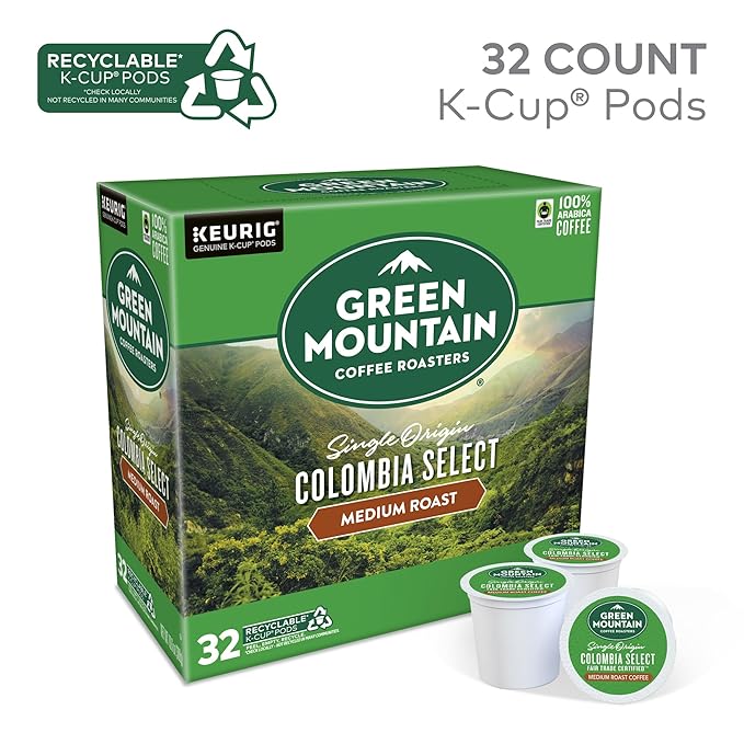 Green Mountain Coffee Roasters Colombia Select Coffee, Keurig Single-Serve K-Cup pods, Medium