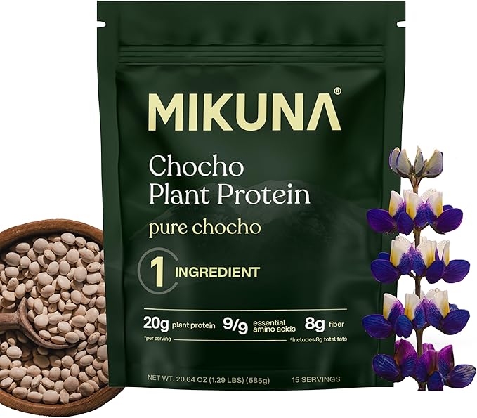 Mikuna Vegan Protein Powder (Unflavored, 15 Servings) - Plant Based Chocho Superfood Protein