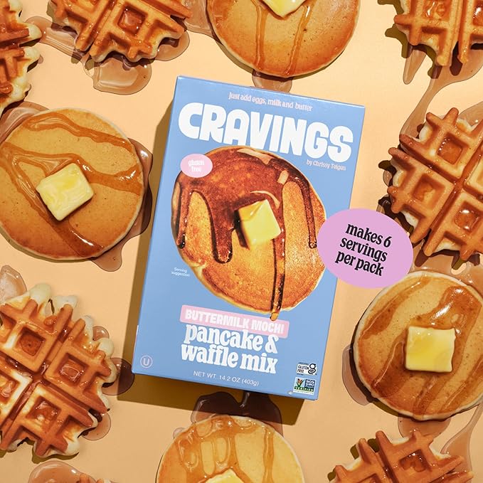 Cravings by Chrissy Teigen Pancake and Waffle Mix, Gluten free, Buttermilk Mochi Pancake & Waffle