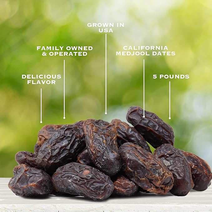 Traina Home Grown California Sun Dried California Medjool Dates - Healthy, No Added Sugar, Non GMO