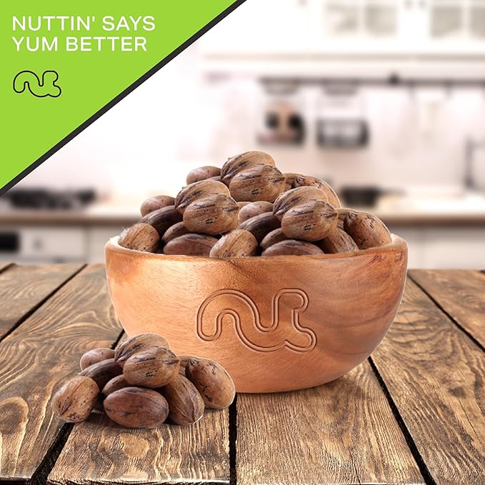 NUT CRAVINGS - Raw Hard Shell Pecans, (80oz - 5 LB) Bulk Nuts Packed Fresh in Resealable Bag