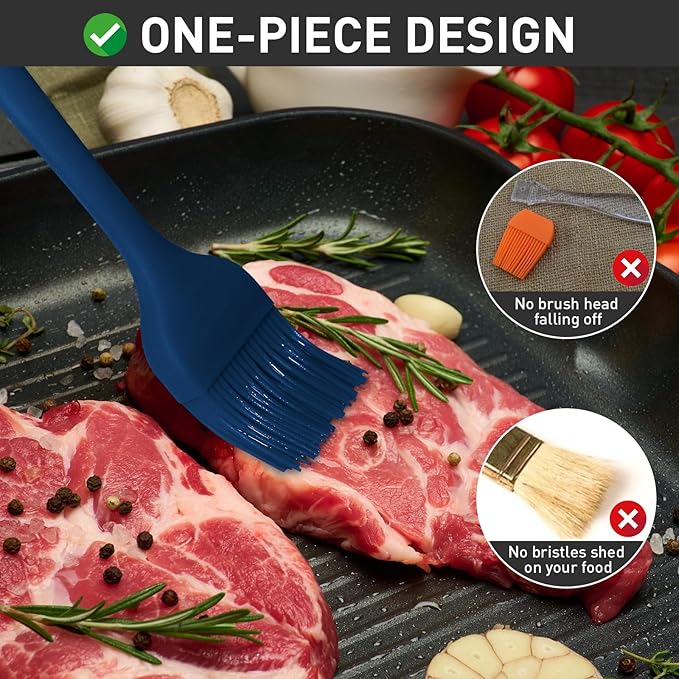 Pastry Brush-Begonia Silicone Basting Brush for Cooking,2pcs 10+8 in Heat Resistant Food Brushes