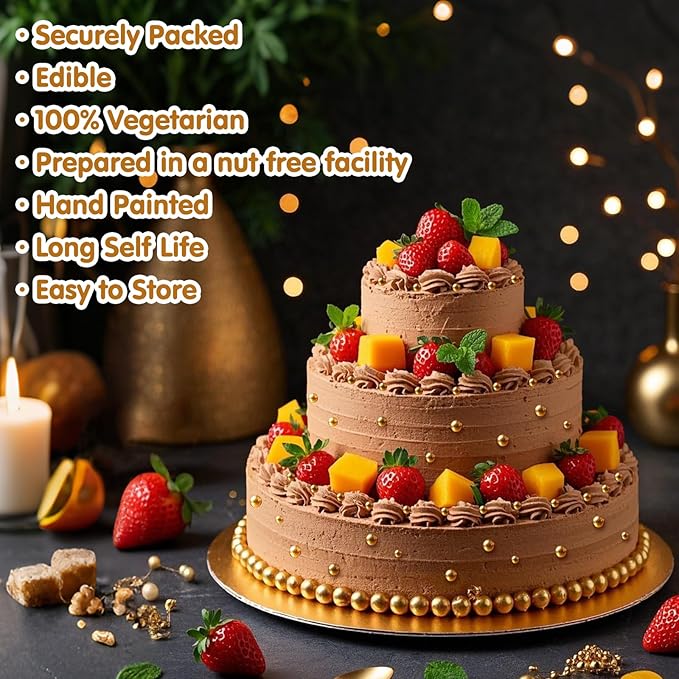 Gold Pearl Sprinkles,Candy Pearls for Baking,Sprinkle Mix Size,Edible Sugar Cake