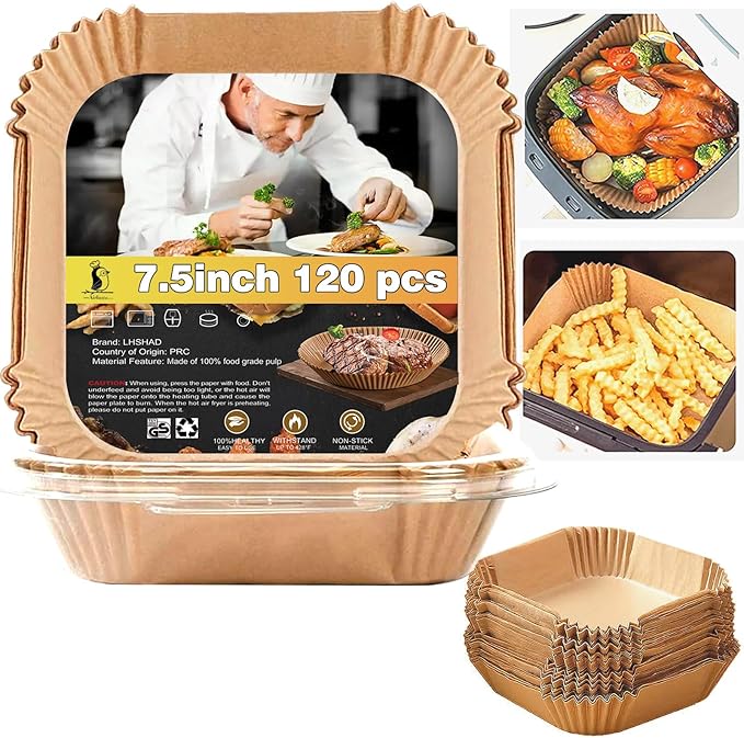 4 qt Air Fryer Liners, Chefman Air Fryer Liners, Disposable 4qt Air Fryer Liner for GreenLife 4.5