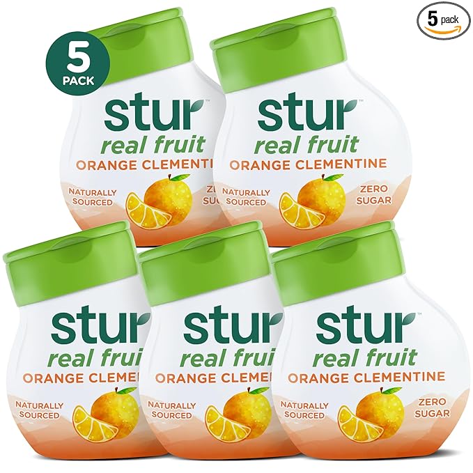 Stur Liquid Water Enhancer | Orange Clementine | Sweetened with Stevia | High in Vitamin C &