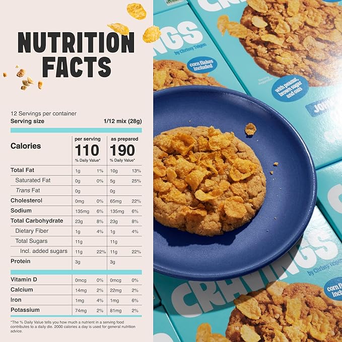 Cravings by Chrissy Teigen Peanut Butter Oatmeal Brown Sugar Cookie Mix, John?셲 Glorious Golden