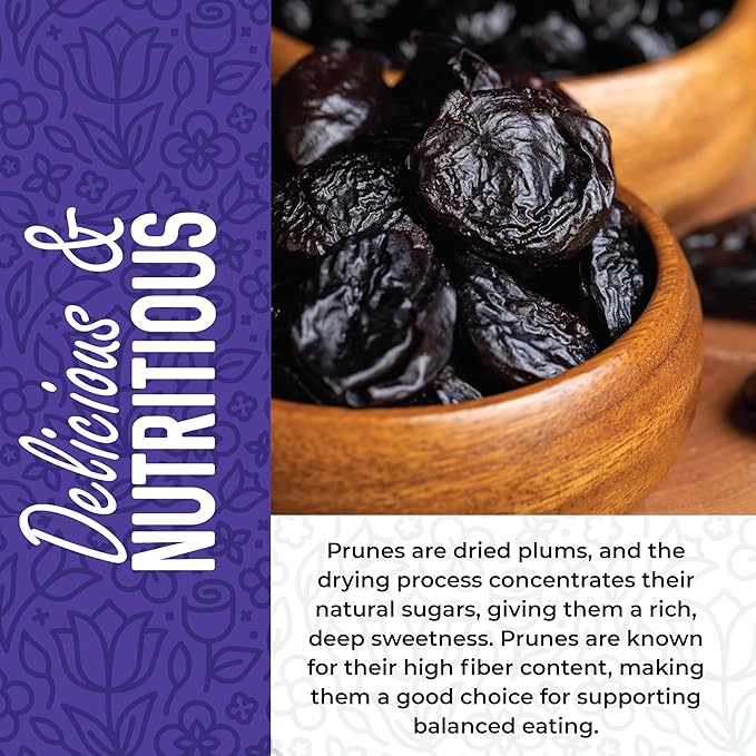 Prunes Pitted Unsweetened 2LBS, Dried Prunes for Constipation, Dried Plums Pitted Prunes, Naturally