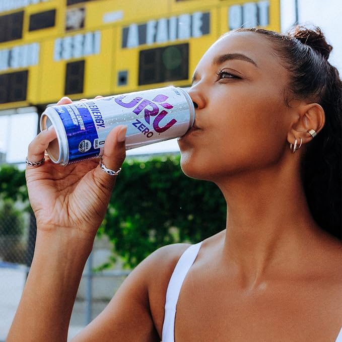 GURU ZERO SUGAR Wild Berry Organic Energy Drink with Plant Based Natural Caffeine from Green Tea