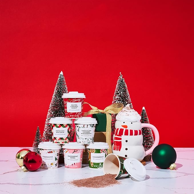 BomBombs Mini Hot Chocolate Gift Set with Holiday Packaging, Dessert Flavors Include Rocky Road