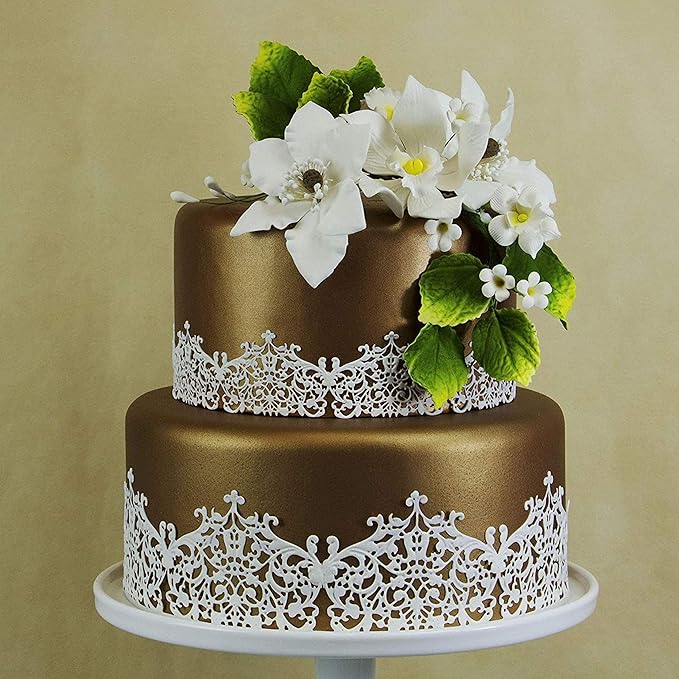 Global Sugar Art Cymbidium Orchid Sugar Cake Flowers Spray, White, 1 Count by Chef Alan Tetreault