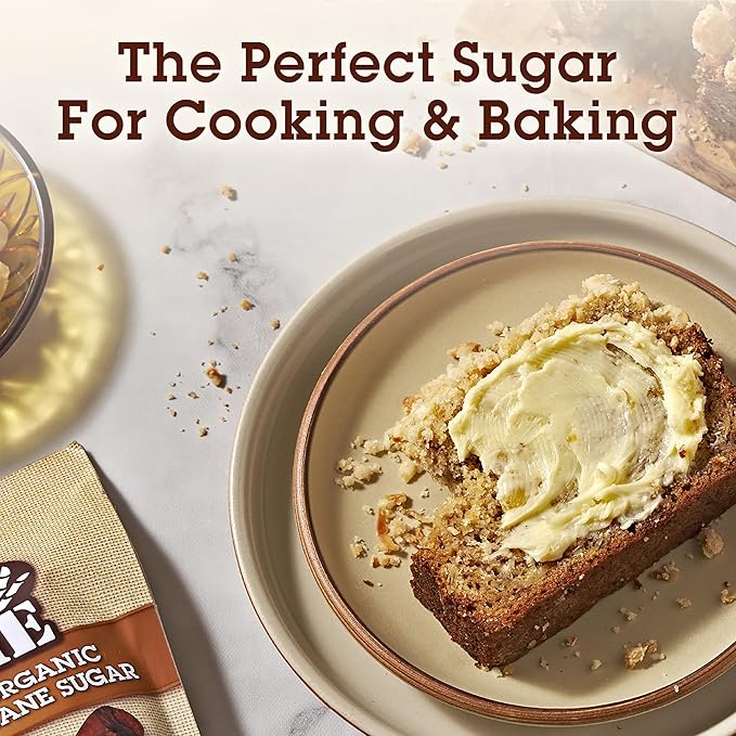 Sugar In The Raw Organic Granulated White Premium Cane Sugar, No Erythritol, Pure Natural