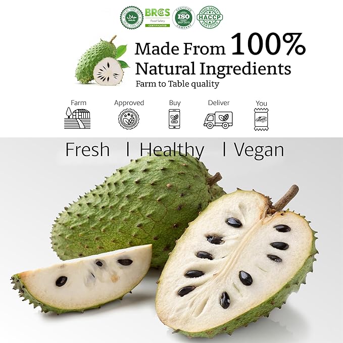 Vinamit Soft Dried Soursop | Soursop Fruit 3.5 oz bag | Natural Tropical Fruit Snack | Vegan