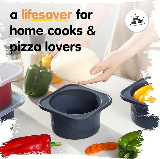 1000ml PLUS Pizza Sourdough Proofing Containers with Air-tight Lids for DIY family Artisan