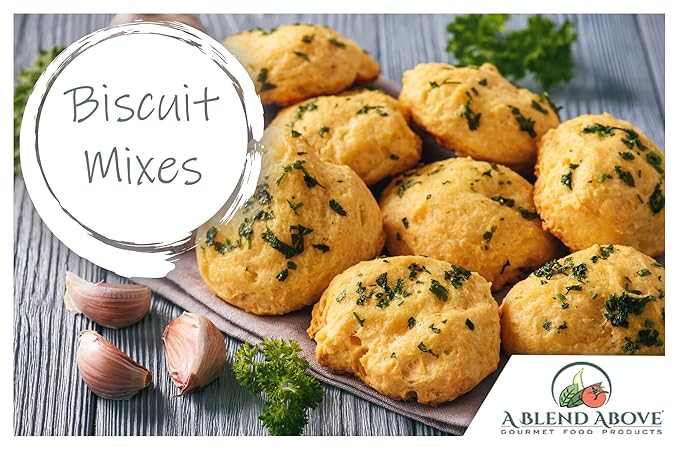 A Blend Above Cheesy Garlic Biscuit Mix - Easy to Bake, Makes 10 Biscuits, Breakfast Biscuits