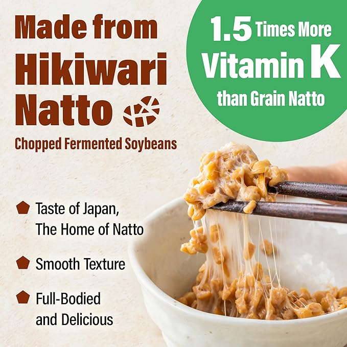 YAMASAN KYOTO UJI Japanese Natto Fermented Soybean Powder, Freeze-Dried Natto Powder, Vitamin K