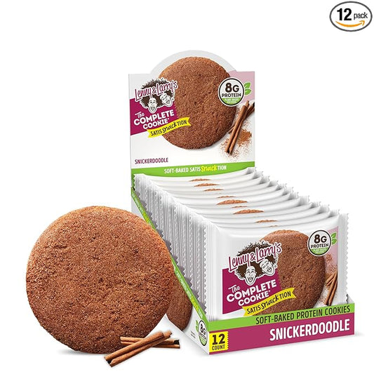 Lenny & Larry's The Complete Cookie, Snickerdoodle, Soft Baked, 8g Plant Protein, Vegan, Non-GMO, 2