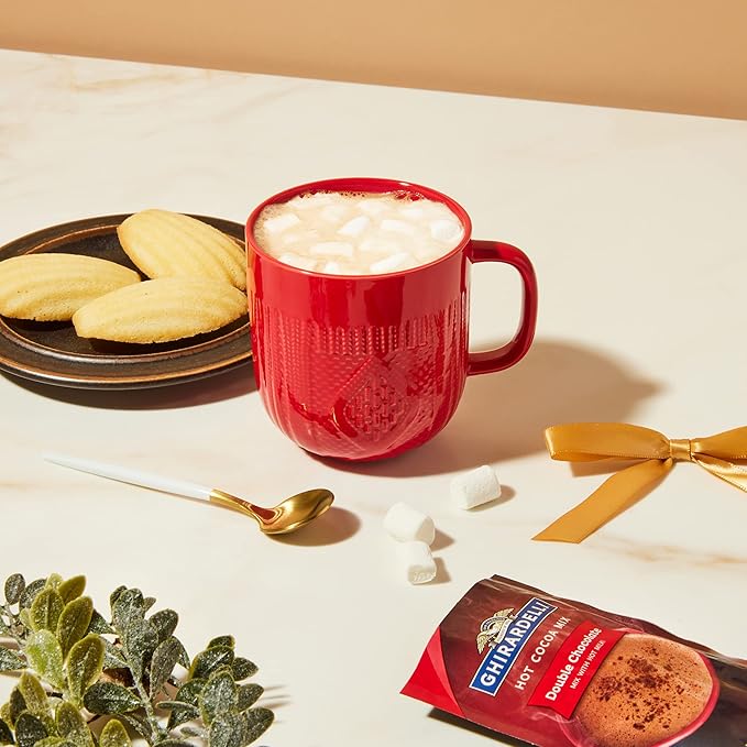 Hot Chocolate Gift Set Made with Ghirardelli, Includes 1 Single-Serve Packet of Ghirardelli Double