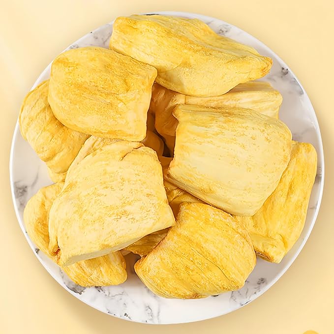 Premium Freeze-Dried Jackfruit Chips 8.8oz (250g) - Crunchy Tropical Snack, No Sugar Added | Rich