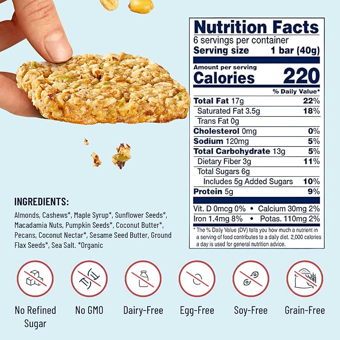 YES Bar ??Salted Maple Pecan ??Plant Based Protein, Decadent Snack Bar ??Vegan, Paleo, Gluten Free