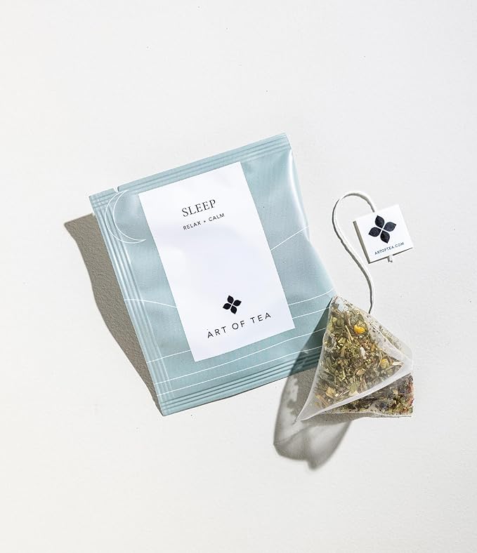 Art of Tea | Organic Sleep Tea (Chamomile Tea with Valerian and Spearmint) | 12 Count | Relaxtion