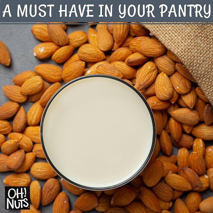 Oh! Nuts Almonds - Raw - 100% Natural - 2 lb - High-Protein Whole Almonds - Packed in New York