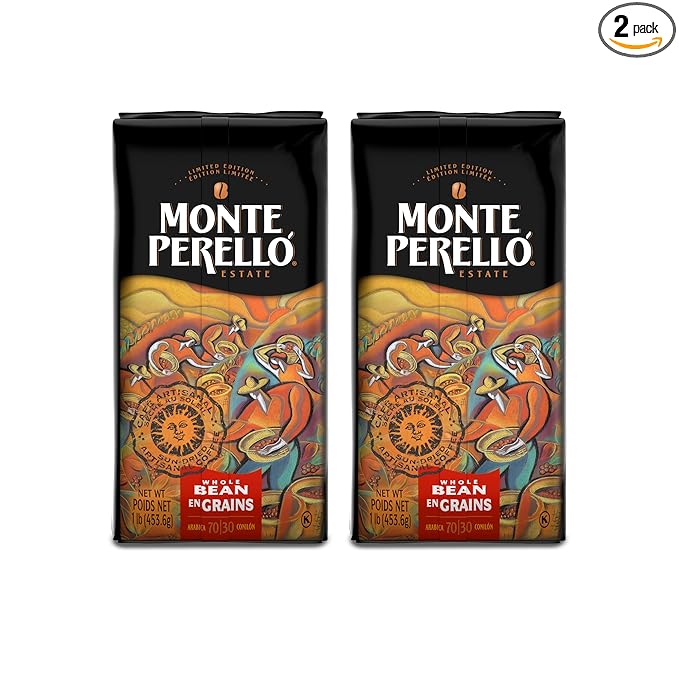 Monte Perelló, 16 oz Bag (1 LB/ 453.6 g), Whole Bean Coffee, Medium Roast - Product from the