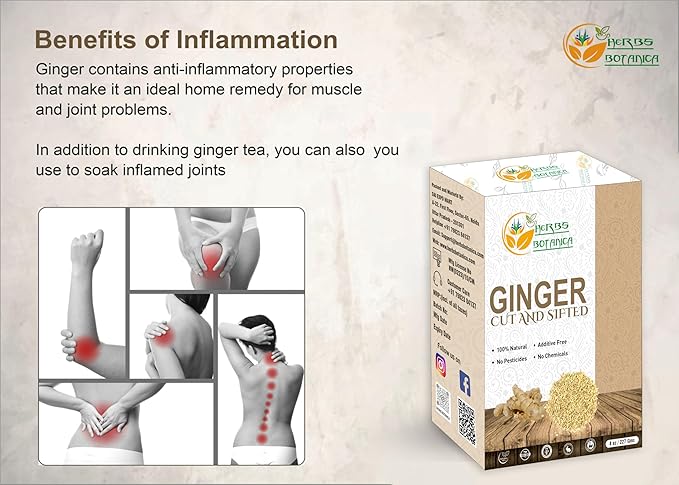 Herbs Botanica Dried Ginger Root Cut And Sifted for Teas, Tinctures and Infused oils. | Flavour