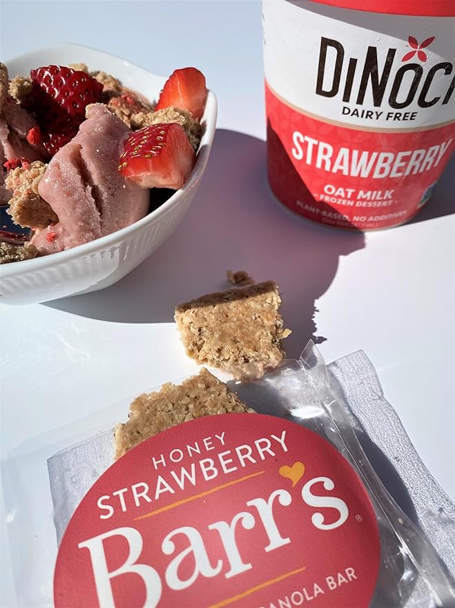 Mrs. Barr’s Natural Foods Granola Bars | Honey Strawberry | Certified Organic Gluten Free Oats |