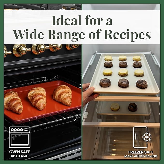 Larder & Vine 8-Piece Bakeware Set | Non-Stick Baking Set with Ceramic Finish | PFAS, PFOA, PTFE