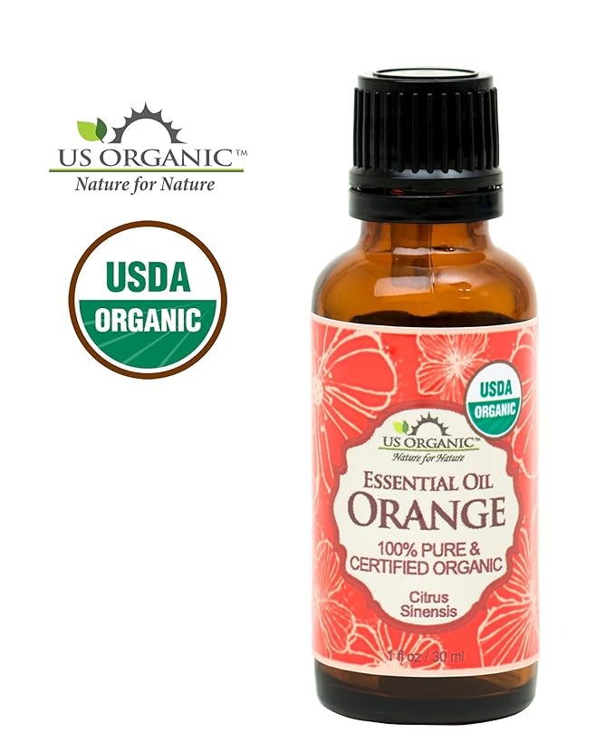 US Organic 100% Pure Sweet Orange Essential Oil - USDA Certified Organic (30 ml / 1 fl oz, Sweet