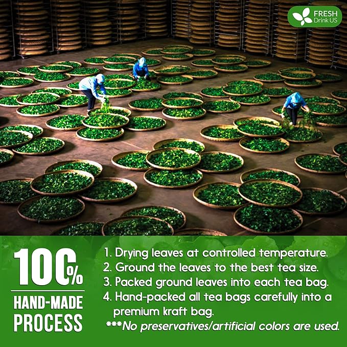 FreshDrinkUS, Premium Gotu Kola Leaf Tea ??40 Tea Bags | Pure Dried Centella Asiatica Leaves |