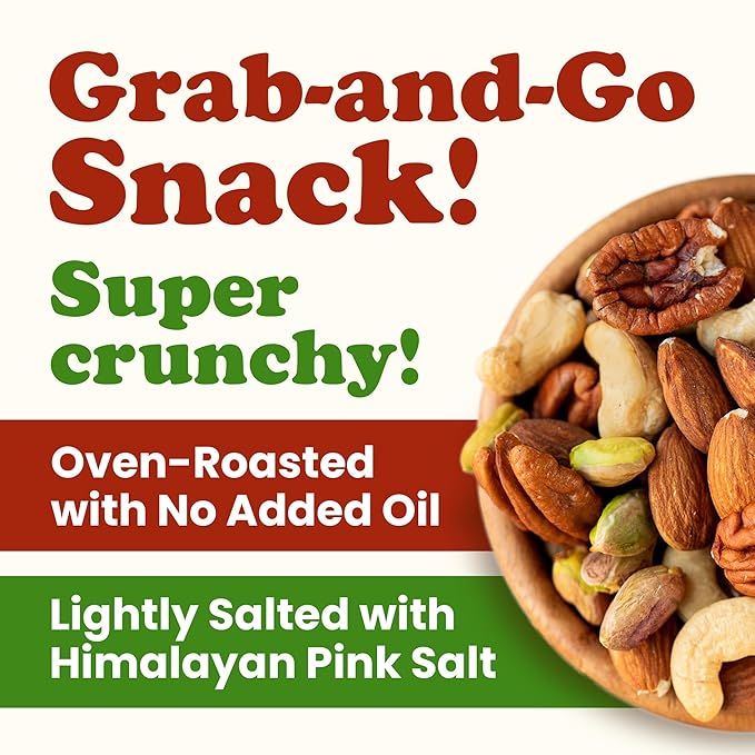 Food to Live Organic Four Nuts Mix, 1 Pound ??A Blend of Dry Roasted Pistachios, Almonds, Pecans