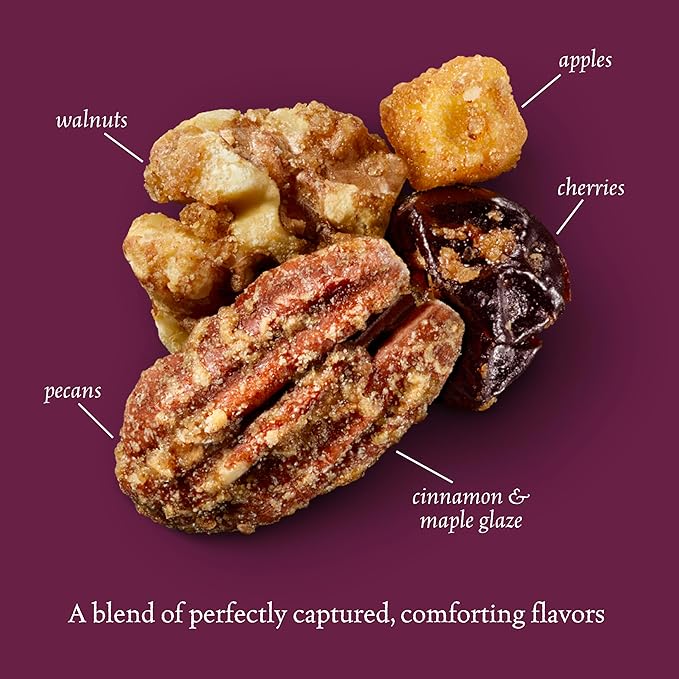 Sahale Snacks Maple Pecans Glazed Mix, 1.5 Oz Grab & Go Bags (18 Packs) Dry-Roasted, Deluxe Mixed