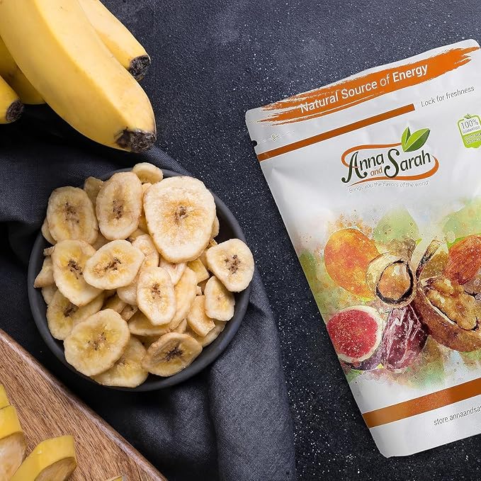 Anna and Sarah Organic Banana Chips, 3 Lbs Sweetened, Unsulfured, Non-GMO, Kosher, Vegan, Bulk in