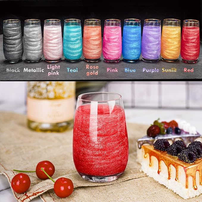 NiHome Edible Food-Grade Glimmer Powder Glitter Luster Dust Metallic Food Decorating Sprinkle