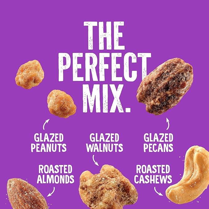 Emerald Nuts Salty Sweet Mixed Nuts (1-Pack), Features Kettle Glazed Peanuts, Almonds, Cashews