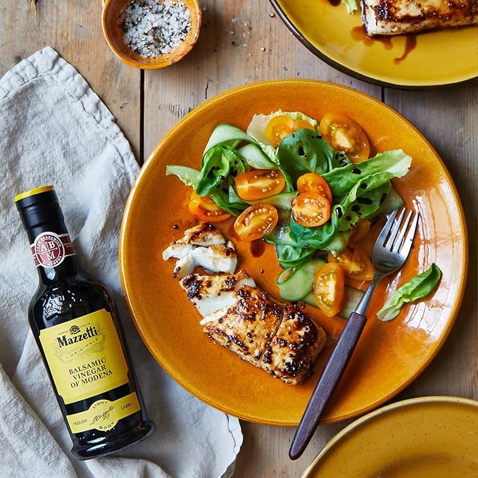 Mazzetti Balsamic Vinegar PGI- 3 Leaf Yellow Label, 8.45 Fl Oz (Pack of 1)