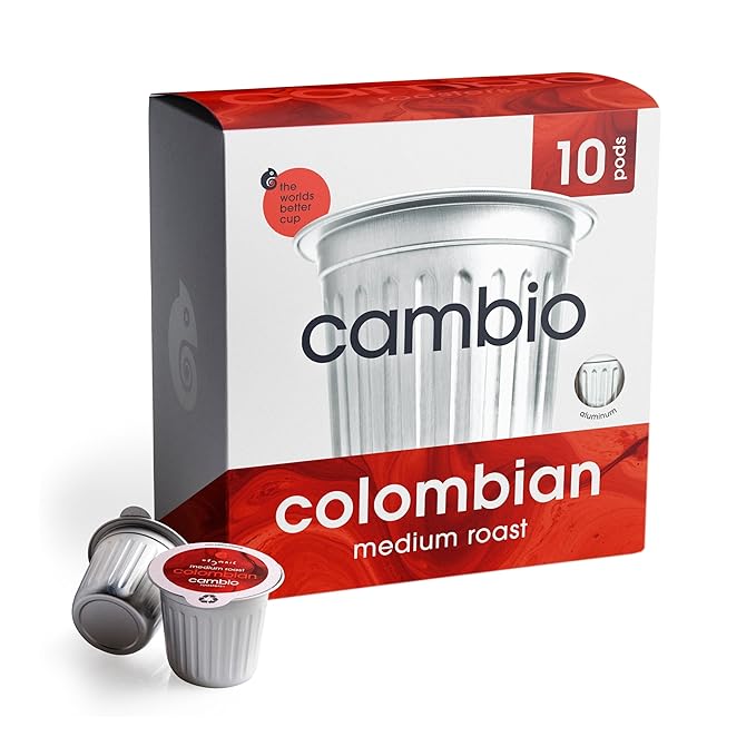 Cambio Roasters Colombian Organic Coffee K Cups for Keurig, Medium Roast Coffee K-Cup, Only