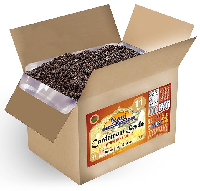 Rani Cardamom (Elachi) Decorticated Seeds Indian Spice 176oz (11lbs) 5kg Bulk Box ~ All Natural |