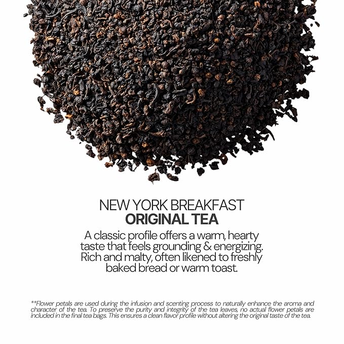BLOSSOM RITUAL Newyork Breakfast – Strong & Smooth Black Tea with Caffeine – 20 Natural Based