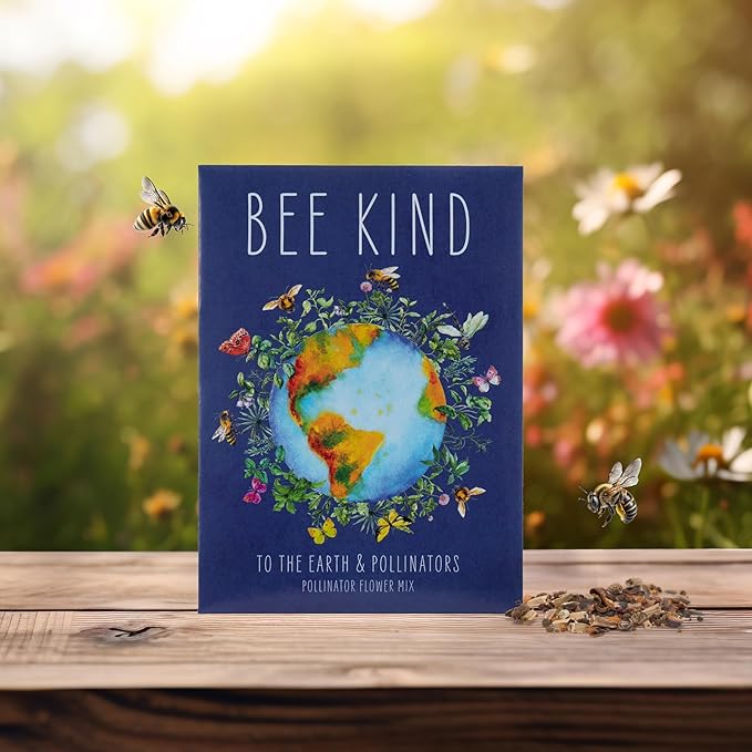 Bentley Seed Co. | Bee Kind Planet | Illustrated Bee Flower Seed Packets | Help Pollinators