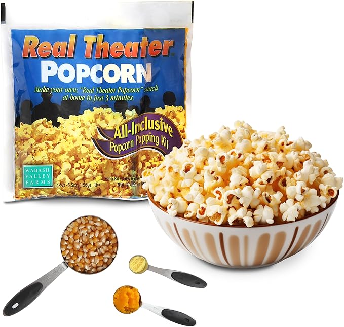 Original Whirley Pop Popcorn Maker - 6 Quart Stovetop Popcorn Popper With Four Popping Kits