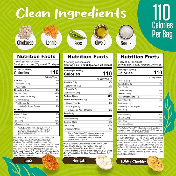PeaKaPop Veggie Chips ??Plant-Based, Healthy Veggie Crisps with Pea, Lentil & Chickpea Protein