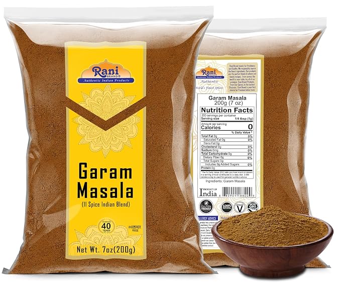 Rani Garam Masala Indian 11-Spice Blend 7oz (200g) ~ All Natural, Salt-Free | Vegan | No Colors |