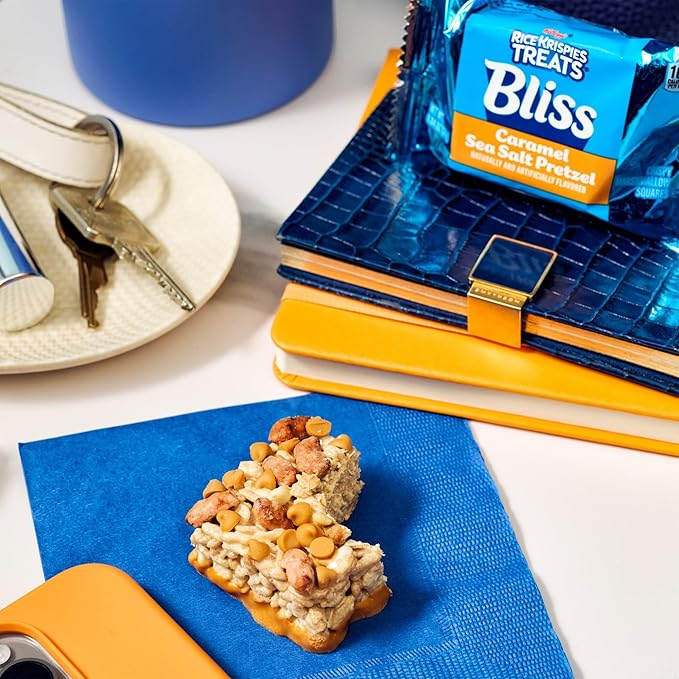 Rice Krispies Treats Bliss Crispy Marshmallow Squares, Snack Bars, Caramel Sea Salt Pretzel (6