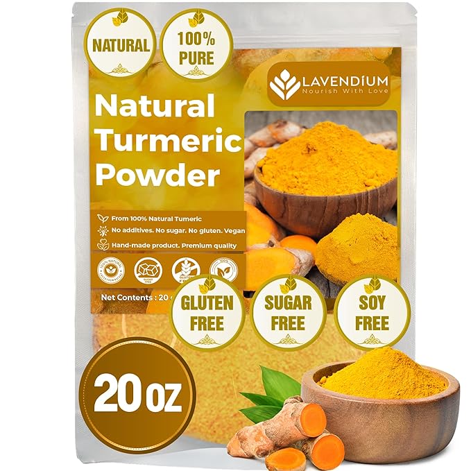 20oz (1.25 lbs) Turmeric Powder, 100% Natural & Pure, Ground, Seasoning Root Powder, No Additives