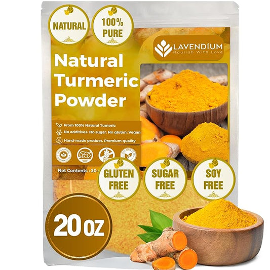 20oz (1.25 lbs) Turmeric Powder, 100% Natural & Pure, Ground, Seasoning Root Powder, No Additives