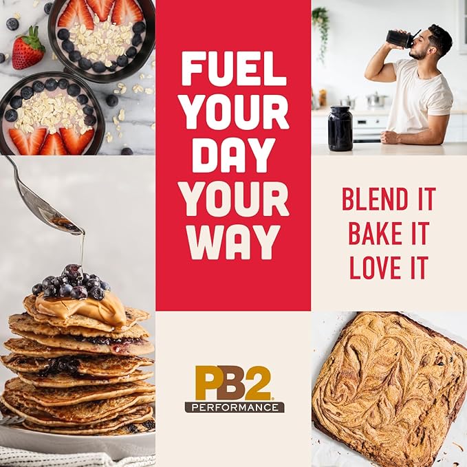PB2 Performance Peanut Plant Based Vegan Protein Powder | 20g Complete Protein, No Added Sugar