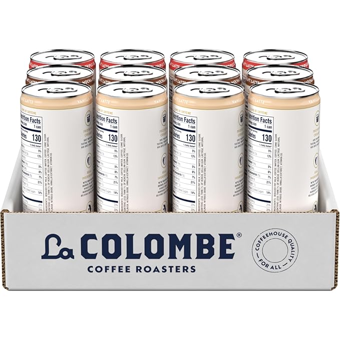 La Colombe Coffee, Draft Latte Variety Pack, 11 fl oz cans (Pack of 12), Includes Triple Latte